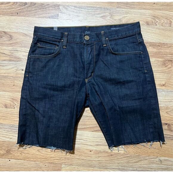 C of H Citizens of Humanity Dark Wash Long Cut Offs Size 10/31 - Picture 1 of 8